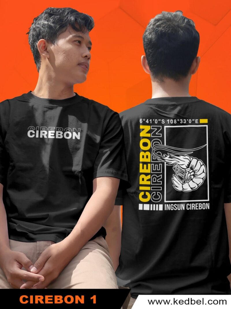 Kaos Cirebon Kota Udang Hitam