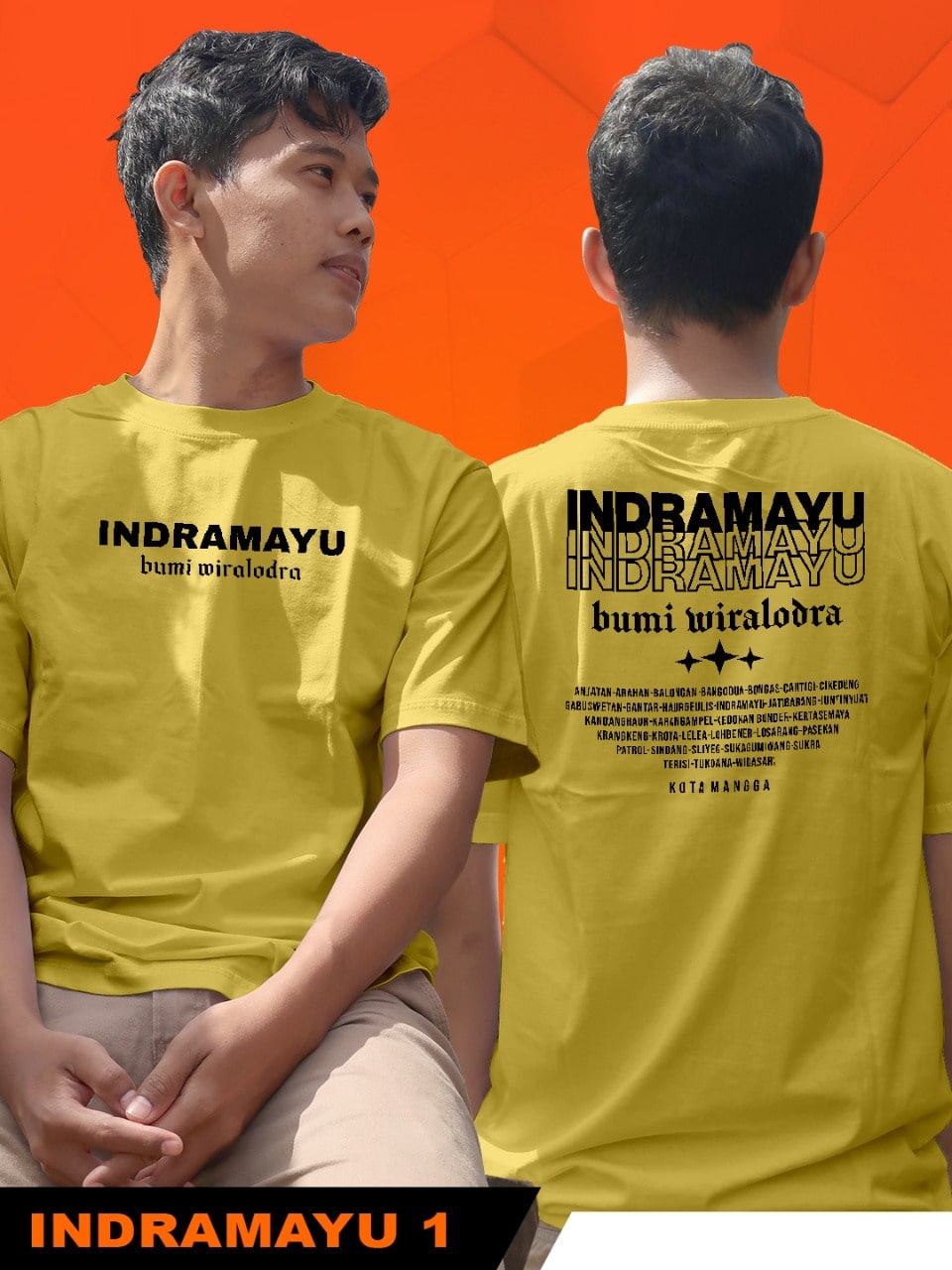Kaos Indramayu Keren Kuning